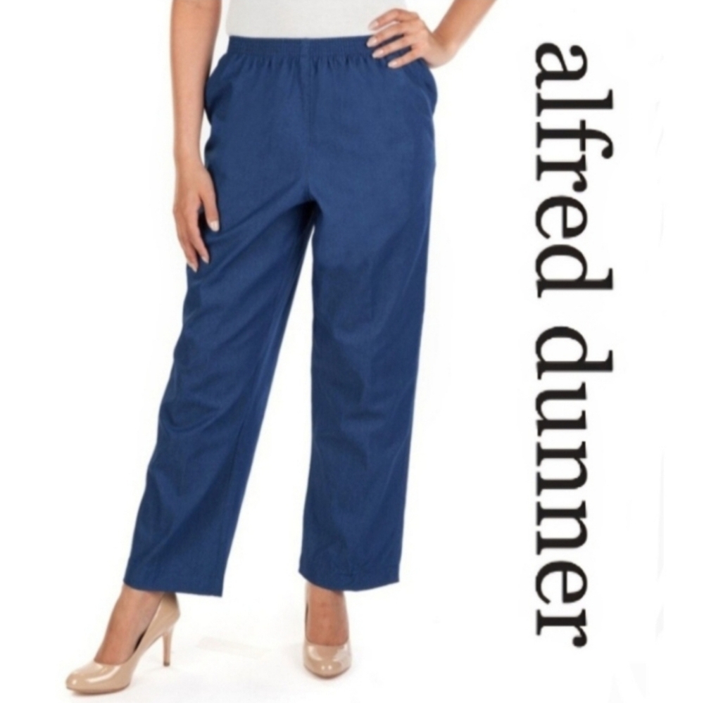 NEW Alfred Dunner Women's Petite Casual Denim Pull-On Jeans w/Pockets